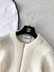 Colestore Miu Miu zip-up textured knit jacket featuring front patch pockets - 6