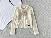 Colestore Miu Miu zip-up textured knit jacket featuring front patch pockets - 4