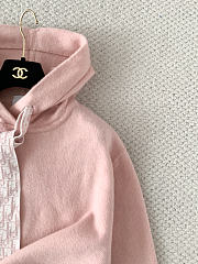 Colestore Dior Hooded Sweatshirt Pink and Black Cashmere-Silk Blend - 6