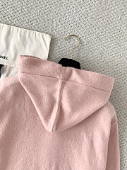 Colestore Dior Hooded Sweatshirt Pink and Black Cashmere-Silk Blend - 2