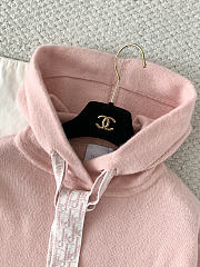 Colestore Dior Hooded Sweatshirt Pink and Black Cashmere-Silk Blend - 4