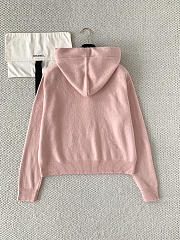 Colestore Dior Hooded Sweatshirt Pink and Black Cashmere-Silk Blend - 3