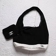 Colestore Chanel Spring Summer 2026   Beachwear Set   Cotton  Black & White 17x20cm - 4