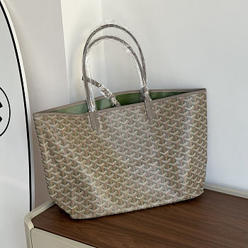 Colestore Goyard Saint Louis Claire-Voie tote bag in Khaki 47×27×16cm