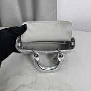 Colestore Dior Small Lady D-Joy Bag Silver-Tone Metallic Cannage Calfskin 19×10.5×5.5 - 5