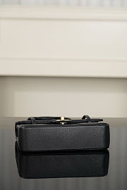 Colestore  Chanel  Small Flap Bag   Grained Shiny Calfskin & Gold-Tone Metal  Black 15 x 22 x 7cm - 2