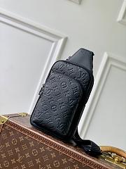 Colestore Louis Vuitton Avenue Slingbag PM Black Taurillon Monogram cowhide leather 16 × 33 × 5.5  - 1
