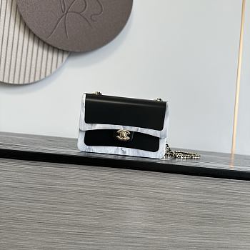Colestore Chanel Fall Winter 2026 Pre-Collection   Flap Bag Minaudiere   Plexi & Gold-Tone Metal  Black, Gold & Pearly White  8.5 x 12 x 4.5cm