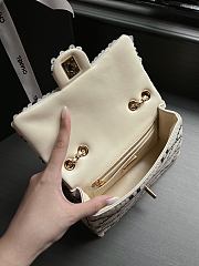 Colestore Chanel Small Flap Bag Sequins & Gold-Tone Metal, Black & White 21 x 14 x 8 cm - 5