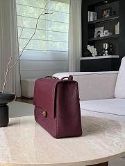 Colestore Chanel Maxi Flapbag Grained Calfskin & Gold-tone Metal Dark Burgundy 26 x 38.5 x 11cm - 6
