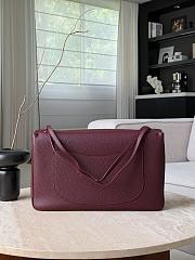 Colestore Chanel Maxi Flapbag Grained Calfskin & Gold-tone Metal Dark Burgundy 26 x 38.5 x 11cm - 5