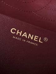Colestore Chanel Maxi Flapbag Grained Calfskin & Gold-tone Metal Dark Burgundy 26 x 38.5 x 11cm - 4
