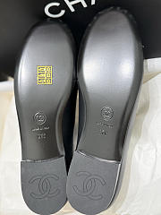 Colestore Chanel Classic Double C-Button Mary Jane Flat Shoes, Lambskin, Black & White - 3