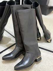 Colestore Chanel High Boots in Calfskin, Gold & Black - 5