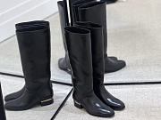 Colestore Chanel High Boots in Calfskin, Gold & Black - 4