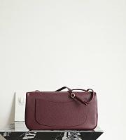 Colestore Chanel Maxi Flapbag Grained Calfskin & Gold Tone Metal Burgundy 19.5 x 32 x 10cm - 6