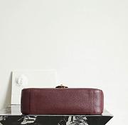 Colestore Chanel Maxi Flapbag Grained Calfskin & Gold Tone Metal Burgundy 19.5 x 32 x 10cm - 4