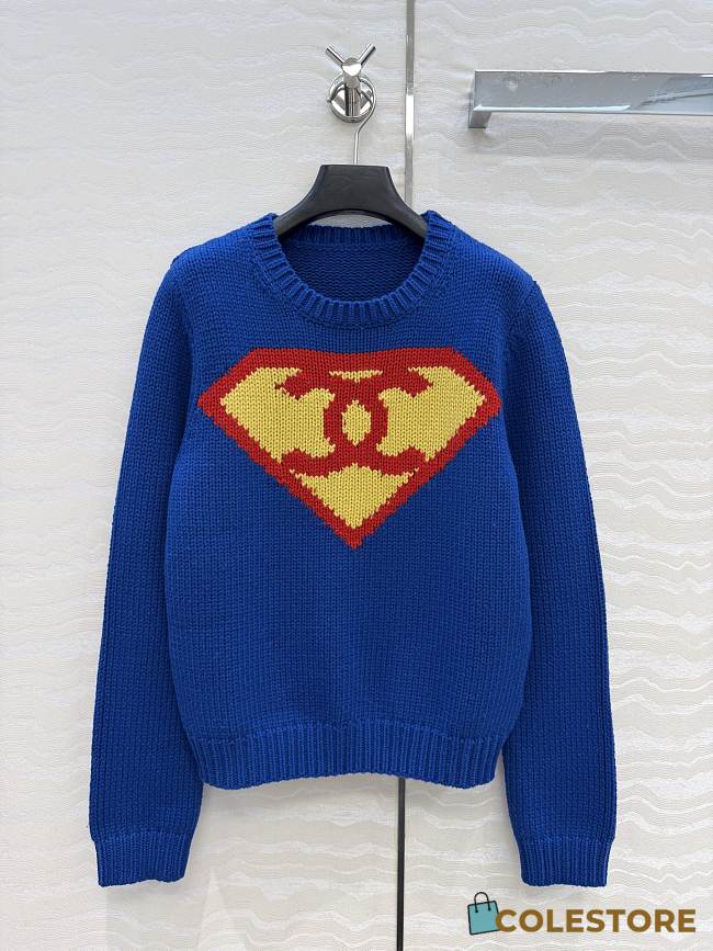 	 Colestore Chanel Métiers d’art 2026 Pullover Cashmere Blue, Yellow & Red - 1
