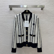 Colestore Fall Winter 2026 Pre-Collection   Cardigan   Cashmere & Wool  Ecru & Dark Navy Blue - 1