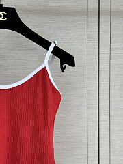Colestore Chanel Coco Beach 2026 collection   Swimsuit   Stretch Jersey  Red & White - 2