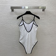 	 Colestore Chanel Coco Beach 2026 collection Swimsuit Stretch Jersey White & Black - 6