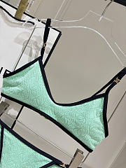Colestore  Chanel Coco Beach 2026 collection   Bikini   Stretch Jersey  Green & Black - 4