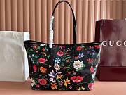 Colestore  Gucci Tribeca large tote bag Black and multicolor Gucci Flora coated canvas 38x29.5x13cm - 5