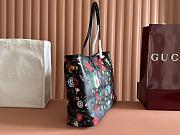 Colestore  Gucci Tribeca large tote bag Black and multicolor Gucci Flora coated canvas 38x29.5x13cm - 3