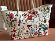 Colestore  Gucci Tribeca large tote bag White and multicolor Gucci Flora coated canvas 38x29.5x13cm - 4