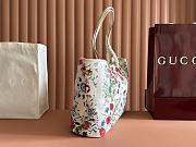 Colestore  Gucci Tribeca large tote bag White and multicolor Gucci Flora coated canvas 38x29.5x13cm - 3