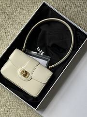 Colestore Celine Josephine Teen Leather Shoulder Bag in White 18.5 × 13 × 5 cm - 1