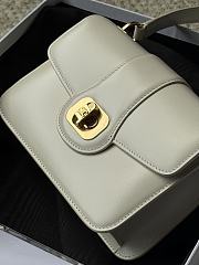 Colestore Celine Josephine Teen Leather Shoulder Bag in White 18.5 × 13 × 5 cm - 3