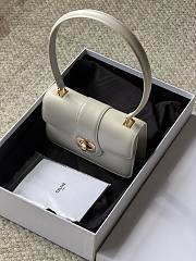 Colestore Celine Josephine Teen Leather Shoulder Bag in White 18.5 × 13 × 5 cm - 2