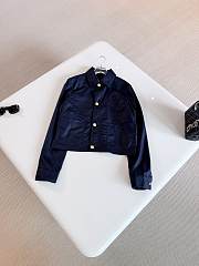 Colestore  Dior Médaillon Cropped Jacket Navy Blue Water-Resistant Cotton and Silk Gabardine - 1
