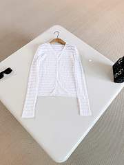 Colestore Dior Médaillon Embroidered Cardigan White Heart Motif Cotton-Blend Lace - 1