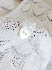Colestore Dior Médaillon Embroidered Cardigan White Heart Motif Cotton-Blend Lace - 2