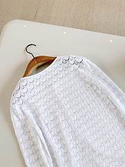 Colestore Dior Médaillon Embroidered Cardigan White Heart Motif Cotton-Blend Lace - 5
