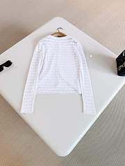 Colestore Dior Médaillon Embroidered Cardigan White Heart Motif Cotton-Blend Lace - 3