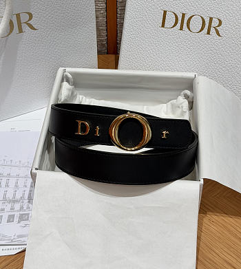 Colestore  Dior My Dior Belt Black Smooth Calfskin 30 MM