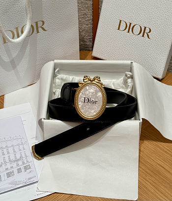 Colestore Dior Médaillon Belt Black Smooth Calfskin, 20 MM