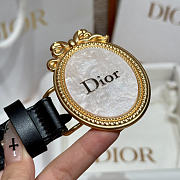 Colestore Dior Médaillon Belt Black Smooth Calfskin, 20 MM - 5