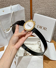 Colestore Dior Médaillon Belt Black Smooth Calfskin, 20 MM - 4