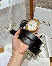 Colestore Dior Médaillon Belt Black Smooth Calfskin, 20 MM - 2