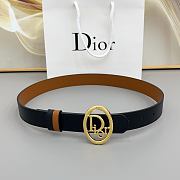 Colestore Dior Reversible Dior Oblique Belt Black and Marron Bobby Smooth Calfskin, 30 MM - 1