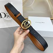 Colestore Dior Reversible Dior Oblique Belt Black and Marron Bobby Smooth Calfskin, 30 MM - 5
