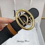 Colestore Dior Reversible Dior Oblique Belt Black and Marron Bobby Smooth Calfskin, 30 MM - 4