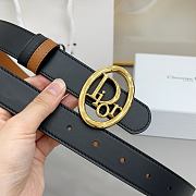 Colestore Dior Reversible Dior Oblique Belt Black and Marron Bobby Smooth Calfskin, 30 MM - 2