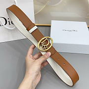 Colestore Dior Reversible Dior Oblique Belt Marron Bobby and Latte Smooth Calfskin, 30 MM - 6