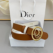 Colestore Dior Reversible Dior Oblique Belt Marron Bobby and Latte Smooth Calfskin, 30 MM - 3