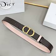 Colestore  Dior Reversible CD Icon Belt Brown and Pink Smooth Calfskin 20MM - 1